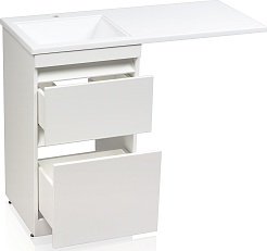 Style Line Тумба для умывальника Даллас 110 Люкс, белая PLUS эмаль – фотография-2